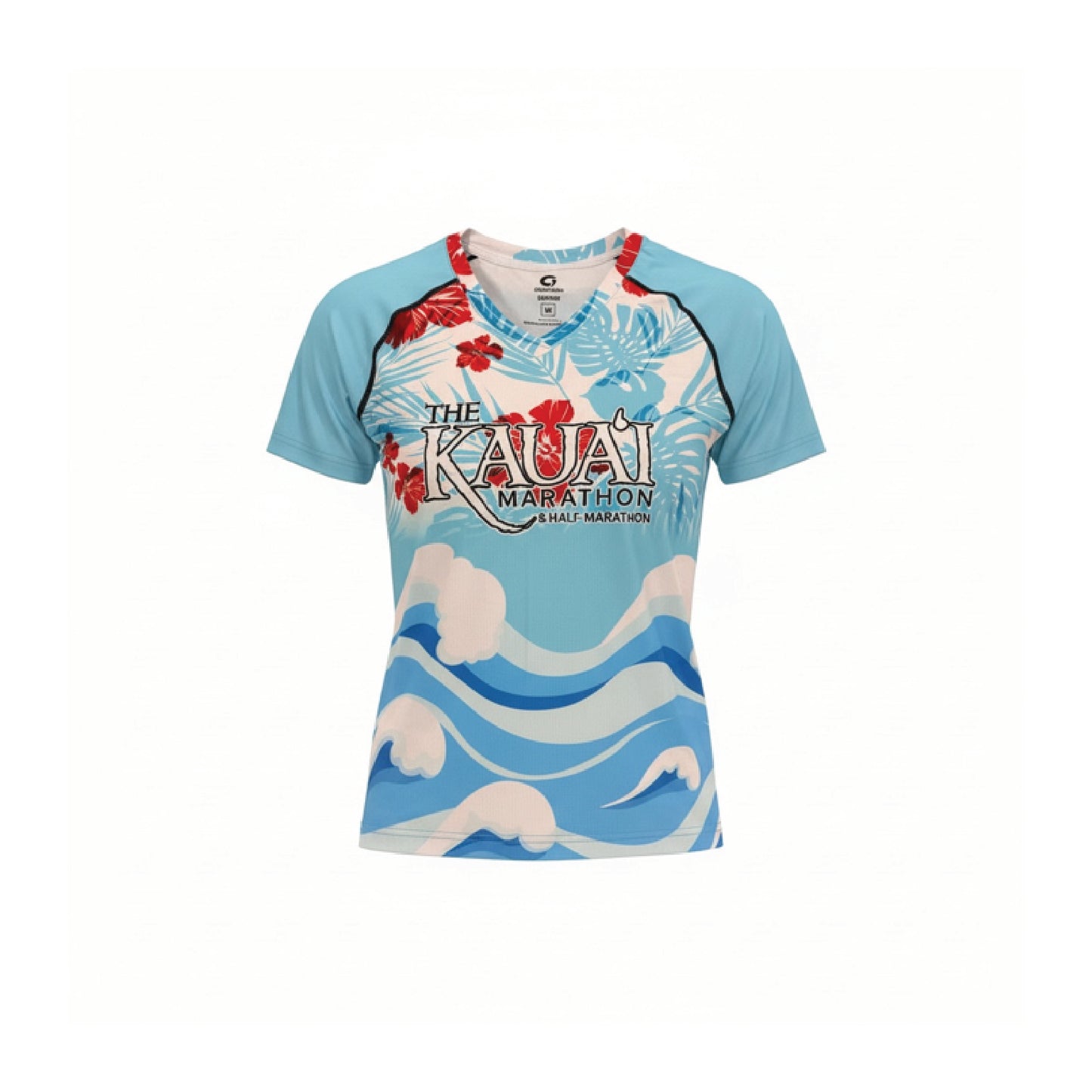 Womens Performance Short Sleeve Tee - Waves