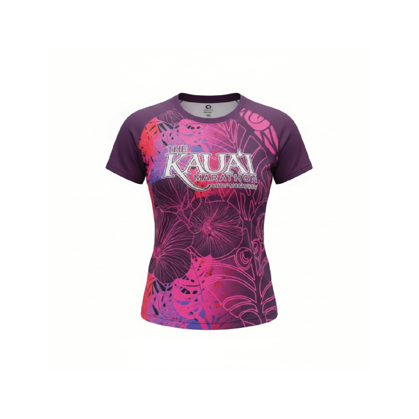 Womens Performance Short Sleeve Tee - Pink Floral