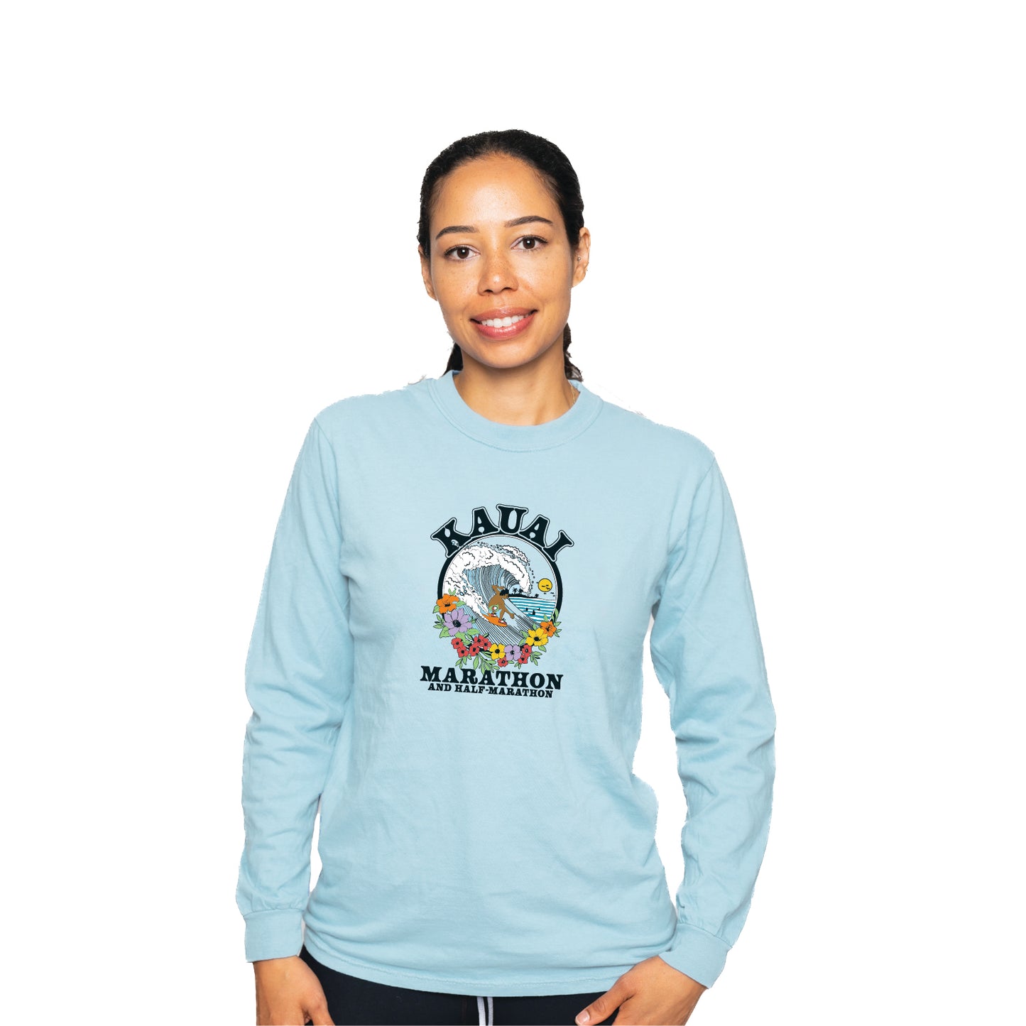 Long Sleeve Beach Tee - Light Blue