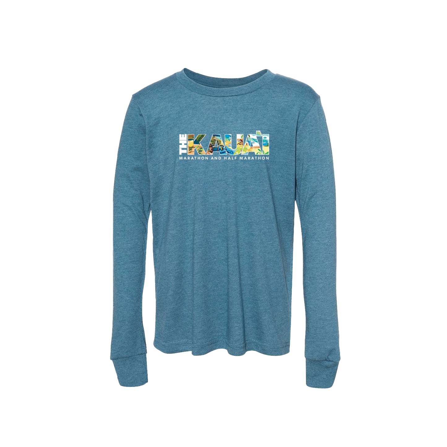 Long Sleeve Tri Blend Tee - Deep Teal