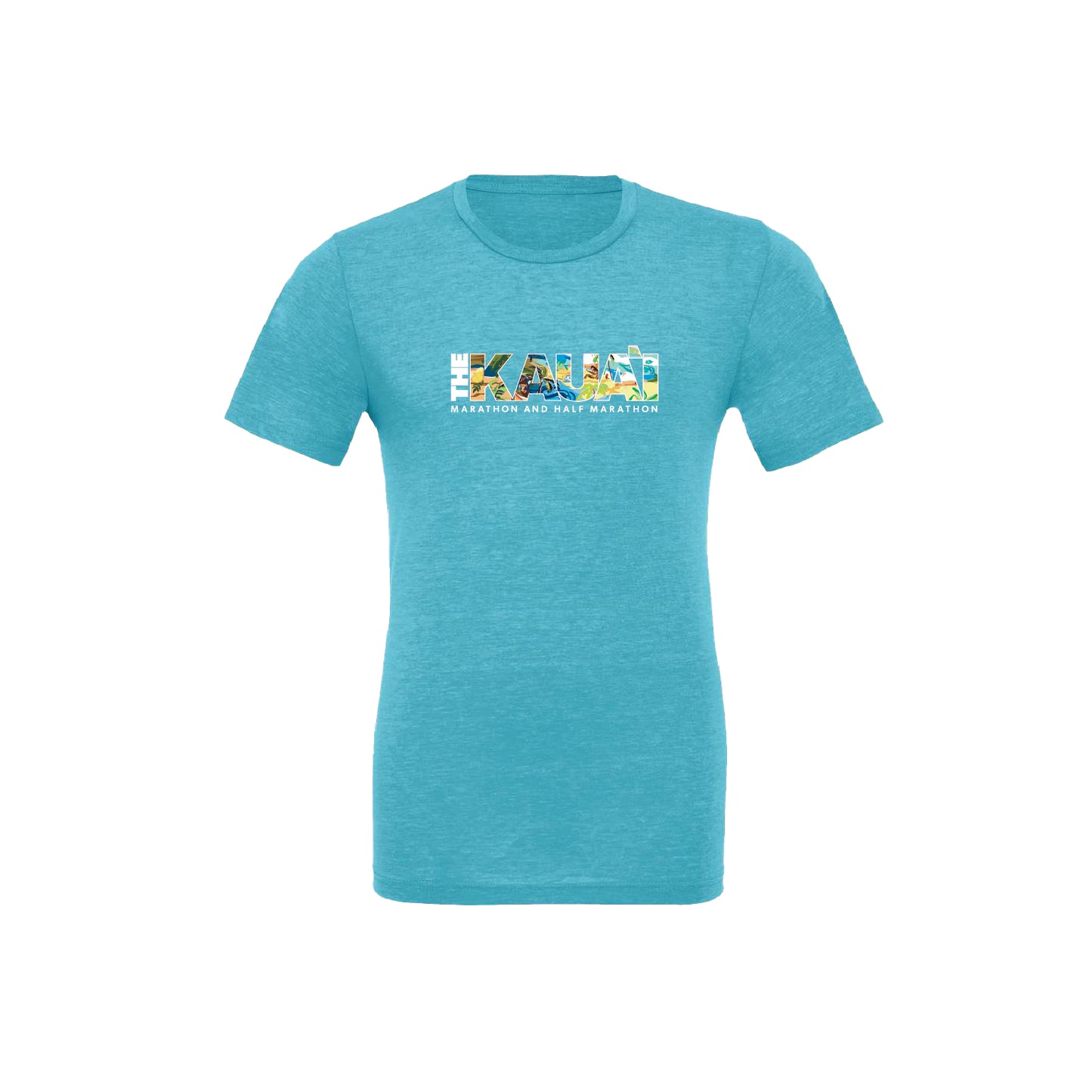 Short Sleeve Tri Blend Tee - Aqua