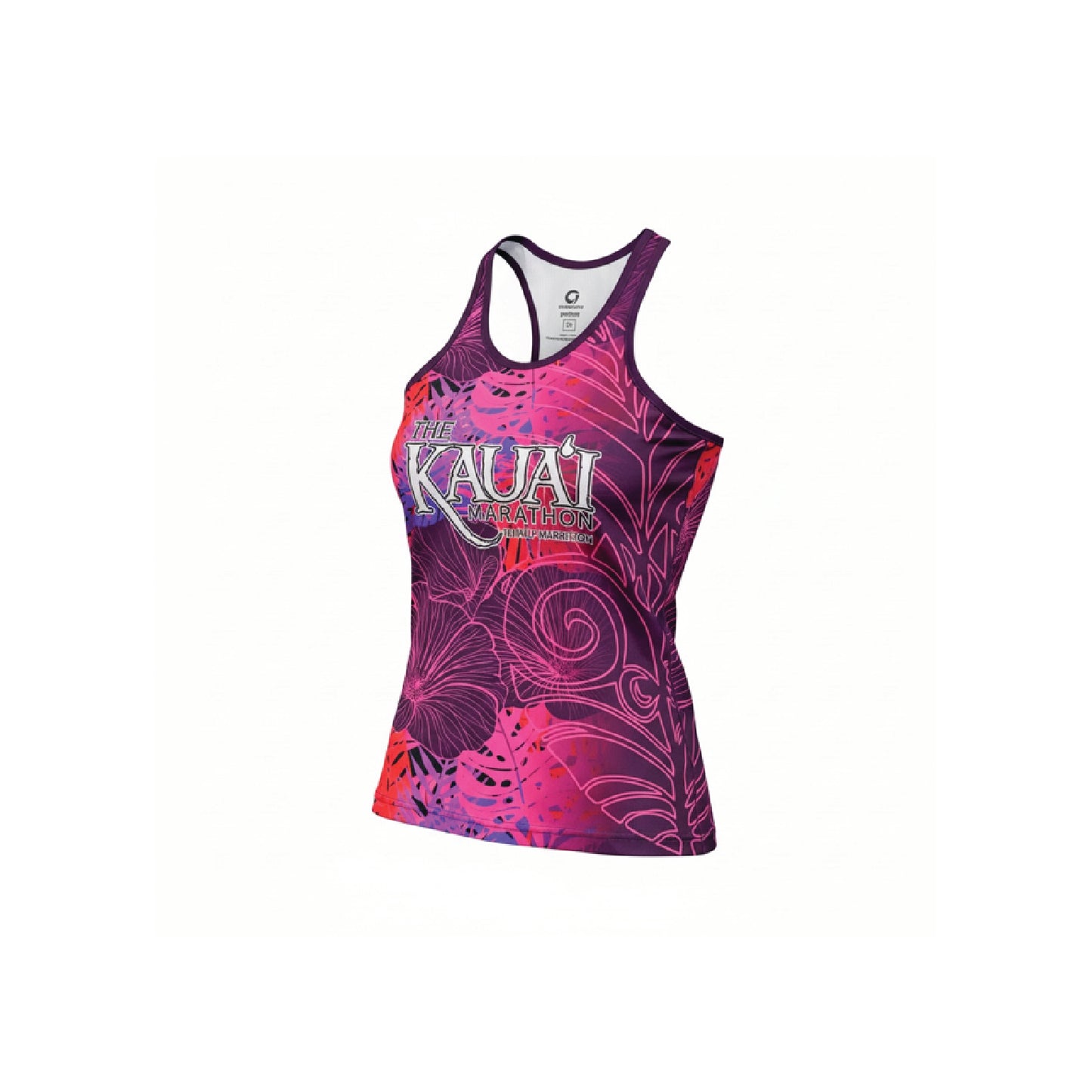 Womens Performance Tank Top - Pink Floral