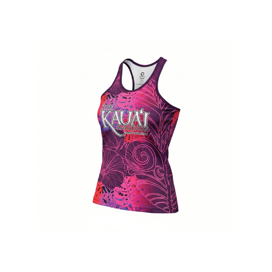 Womens Performance Tank Top - Pink Floral