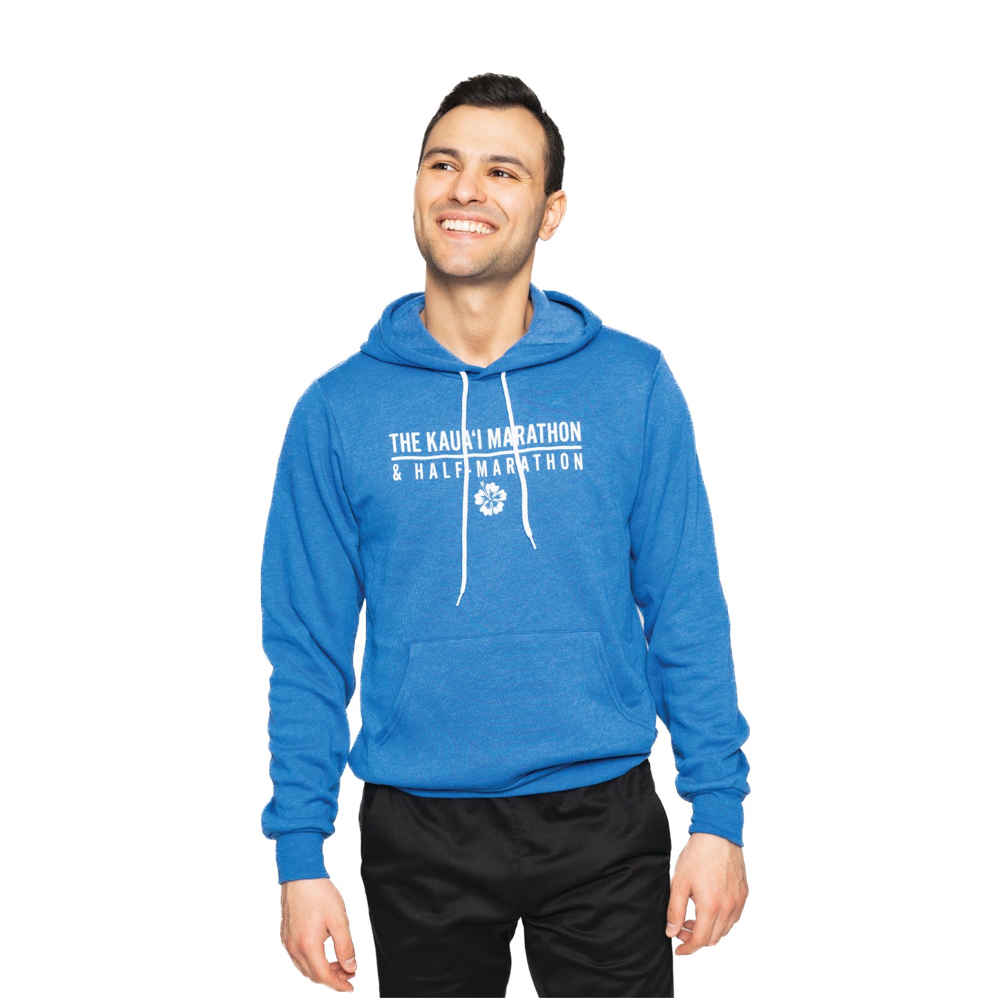 Pullover Hoody - Royal Blue w/Hibiscus Design