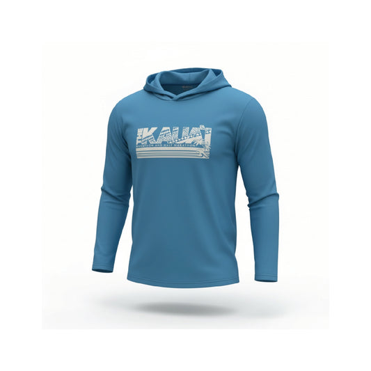 Unisex Performance Baselayer Hoody - Blue & Cream