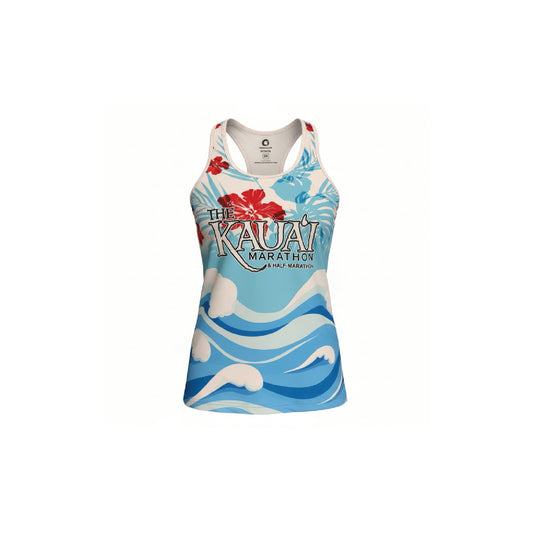 Womens Performance Tank Top - Waves