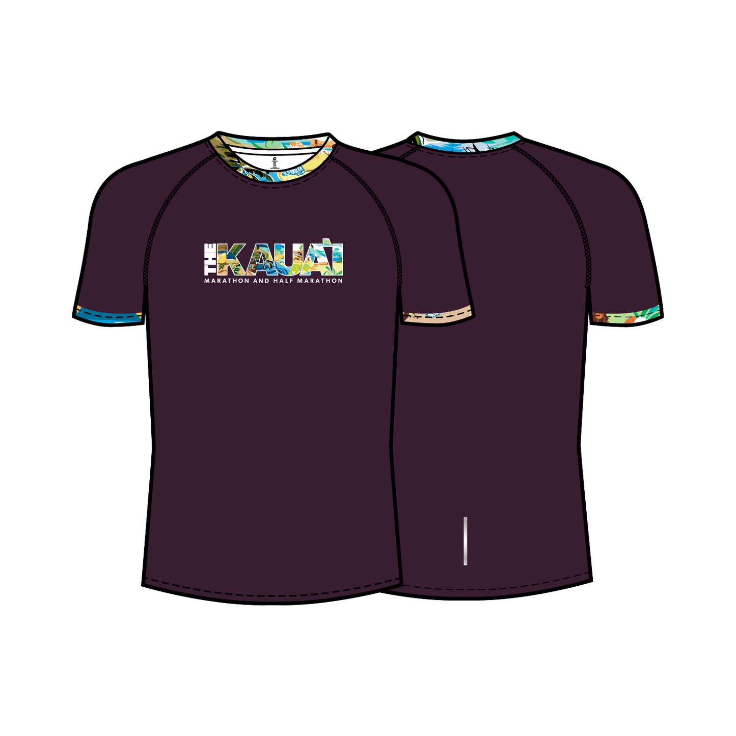 Men's Reflective Short Sleeve Performance Tee - Cherry Lacquer