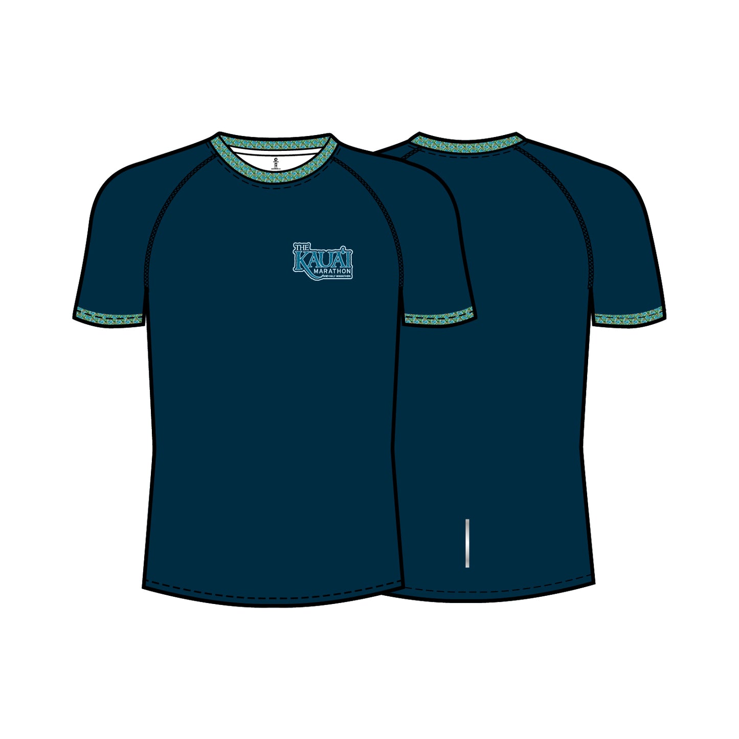 Men's Reflective Short Sleeve Performance Tee - Navy