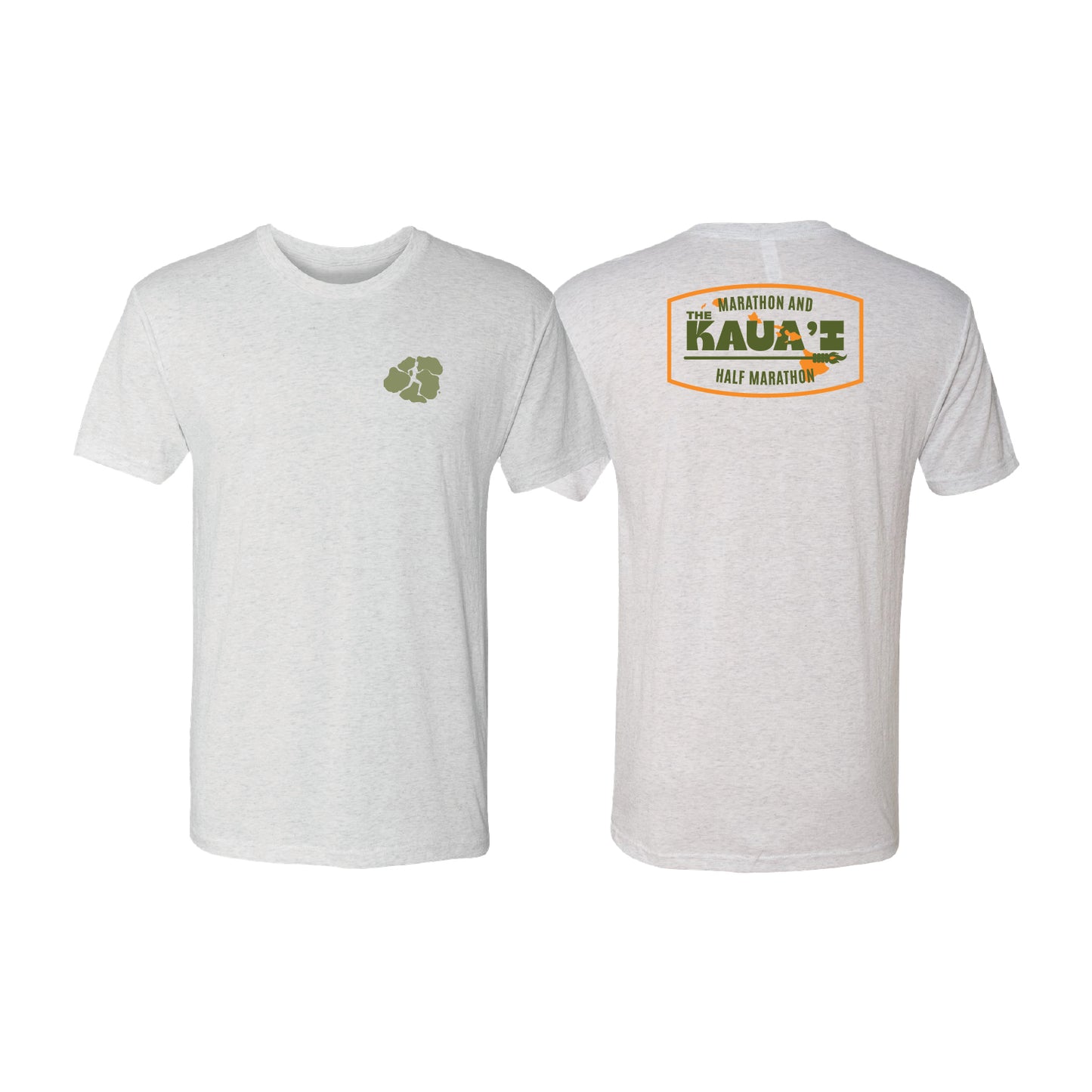 Unisex Short Sleeve Tri Blend Tee - White Fleck