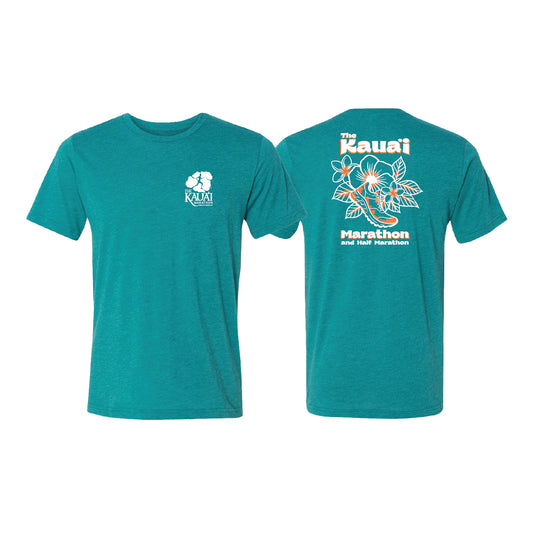 Unisex Short Sleeve Tri Blend Tee - Teal