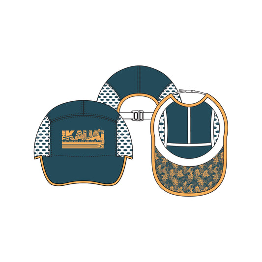 Endurance Run Hat - Blue/Tangerine Floral