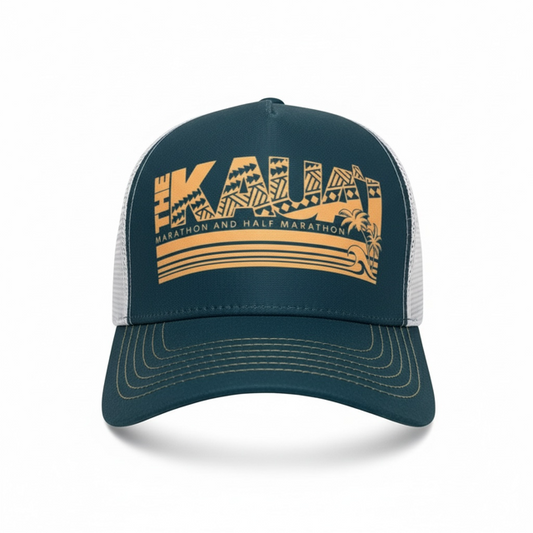 Endurance Trucker Hat - Teal & Orange