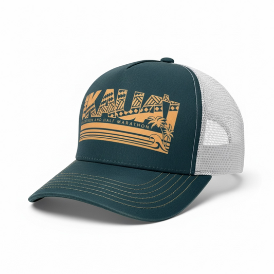 Endurance Trucker Hat - Teal & Orange